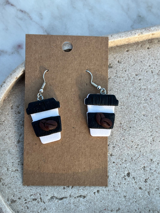 Coffee cups earrings